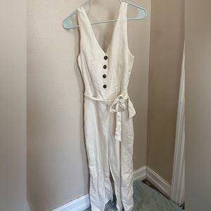 Loft white jumpsuit, size 2